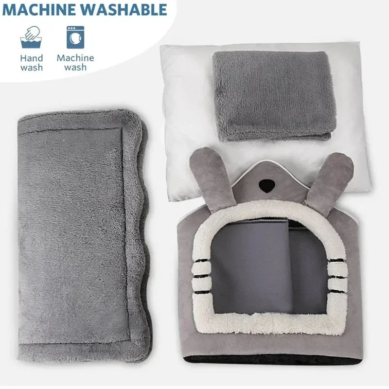 Casa Tienda para Mascotas – Cojín Extraíble y Lavable