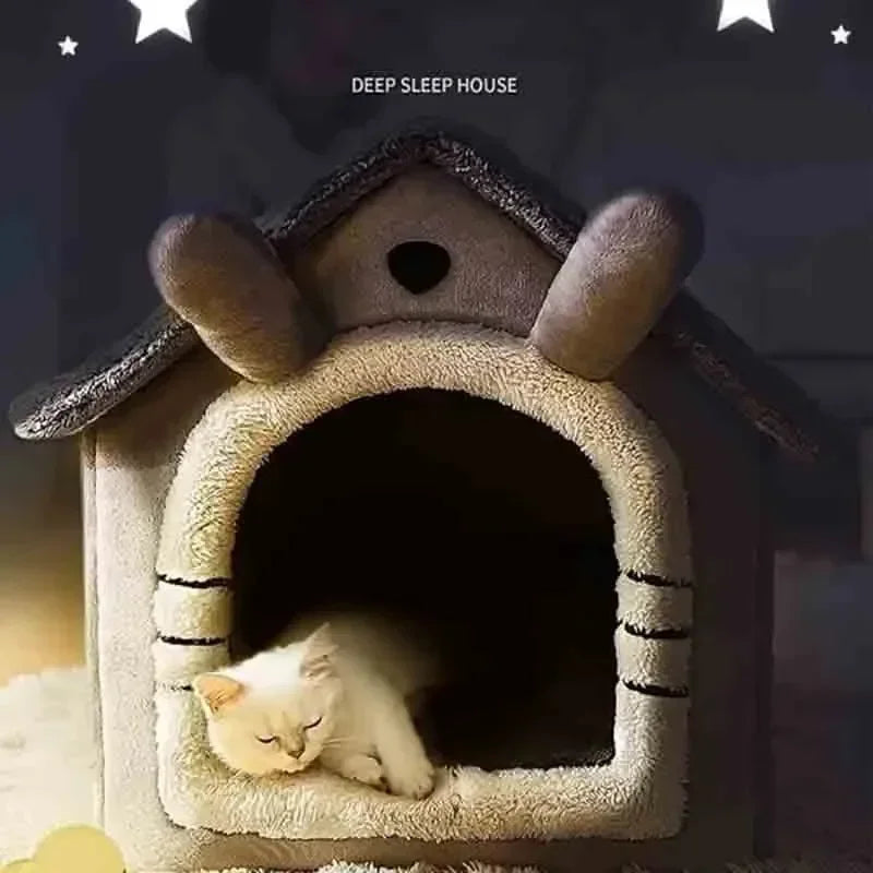Casa Tienda para Mascotas – Cojín Extraíble y Lavable