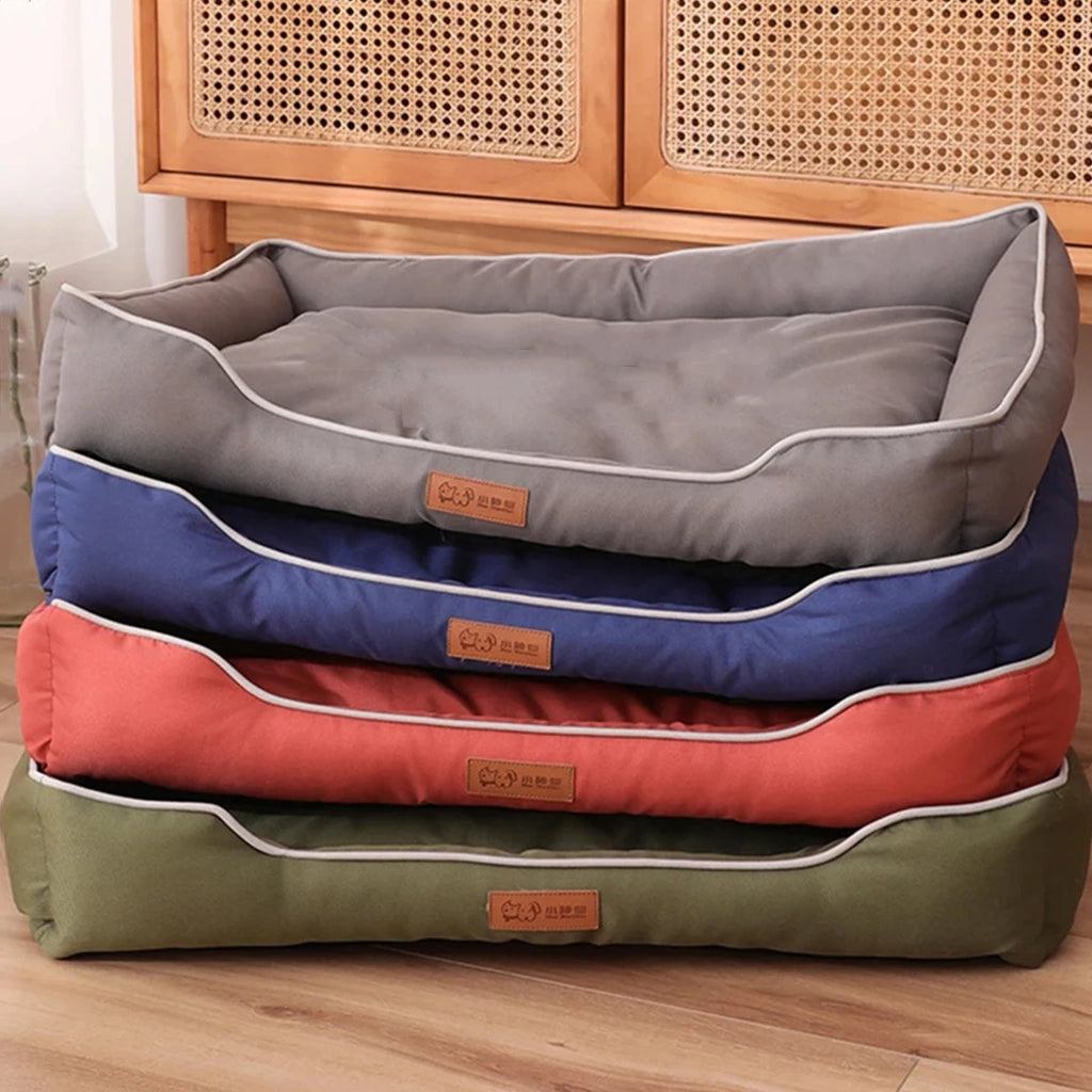 Cama Cuadrada para Perros Grandes – Resistente y Impermeable
