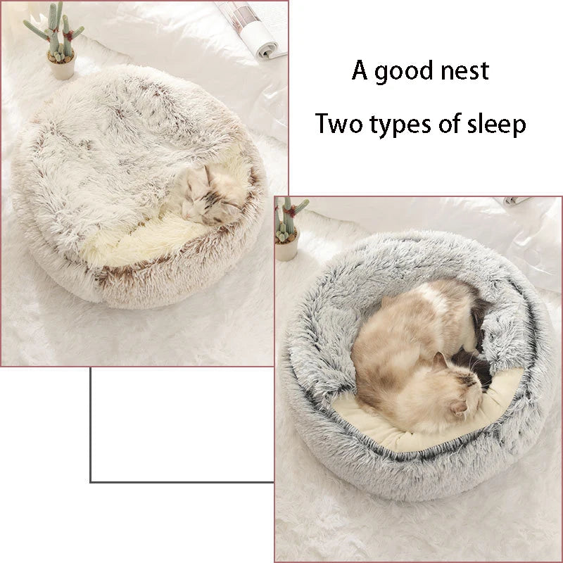 Cama Nido con Tapa para Gato y perros pequeños