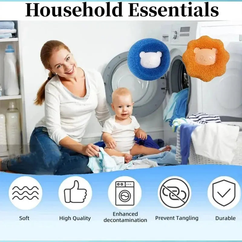 Bolas Quitapelo Reutilizables para Lavadora