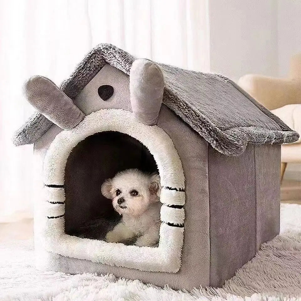 Casa Tienda para Mascotas – Cojín Extraíble y Lavable