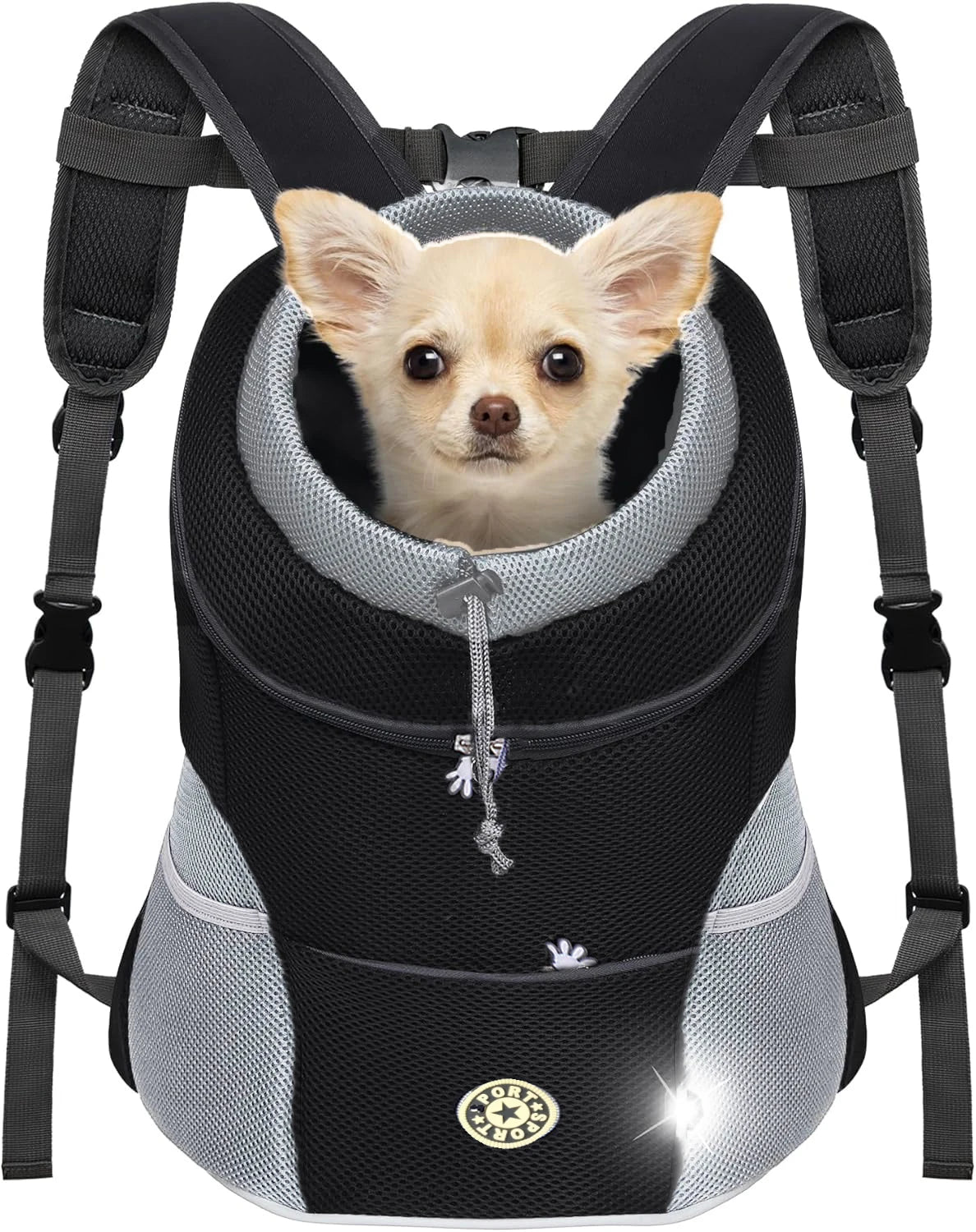 Mochila Transportadora para Perros y Gatos Pequeños – Ventilada y Plegable