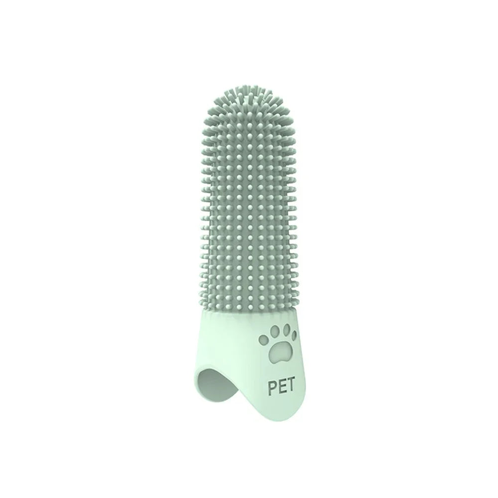 Cepillo Dental de Silicona para Perros y Gatos – Limpieza Suave