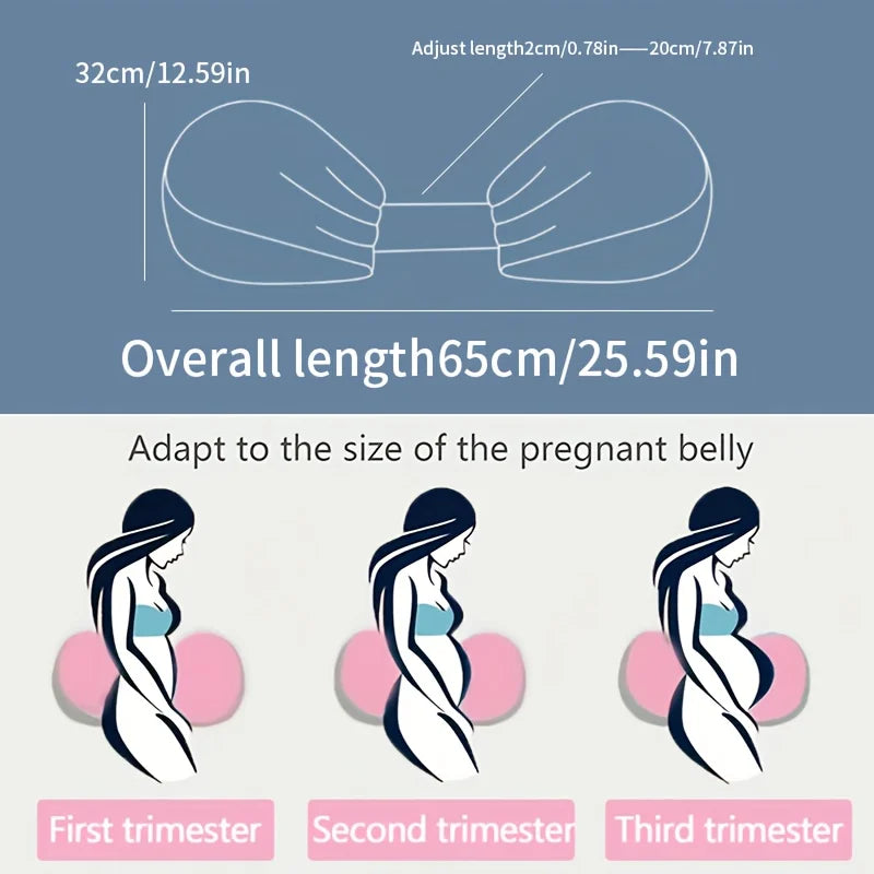 U Shaped Maternity Pillow - Full Body Support for Pregnant Women, Comfortable Belly Back Hip Pain Relief for Side Sleepers