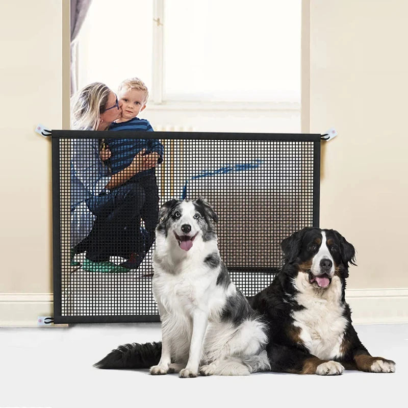 Valla Separadora Plegable para Mascotas-Malla transpirable