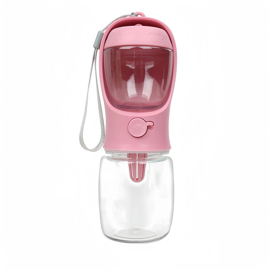Botella Portátil 2 en 1 con Dispensador de Agua y Compartimento de Comida para Mascotas