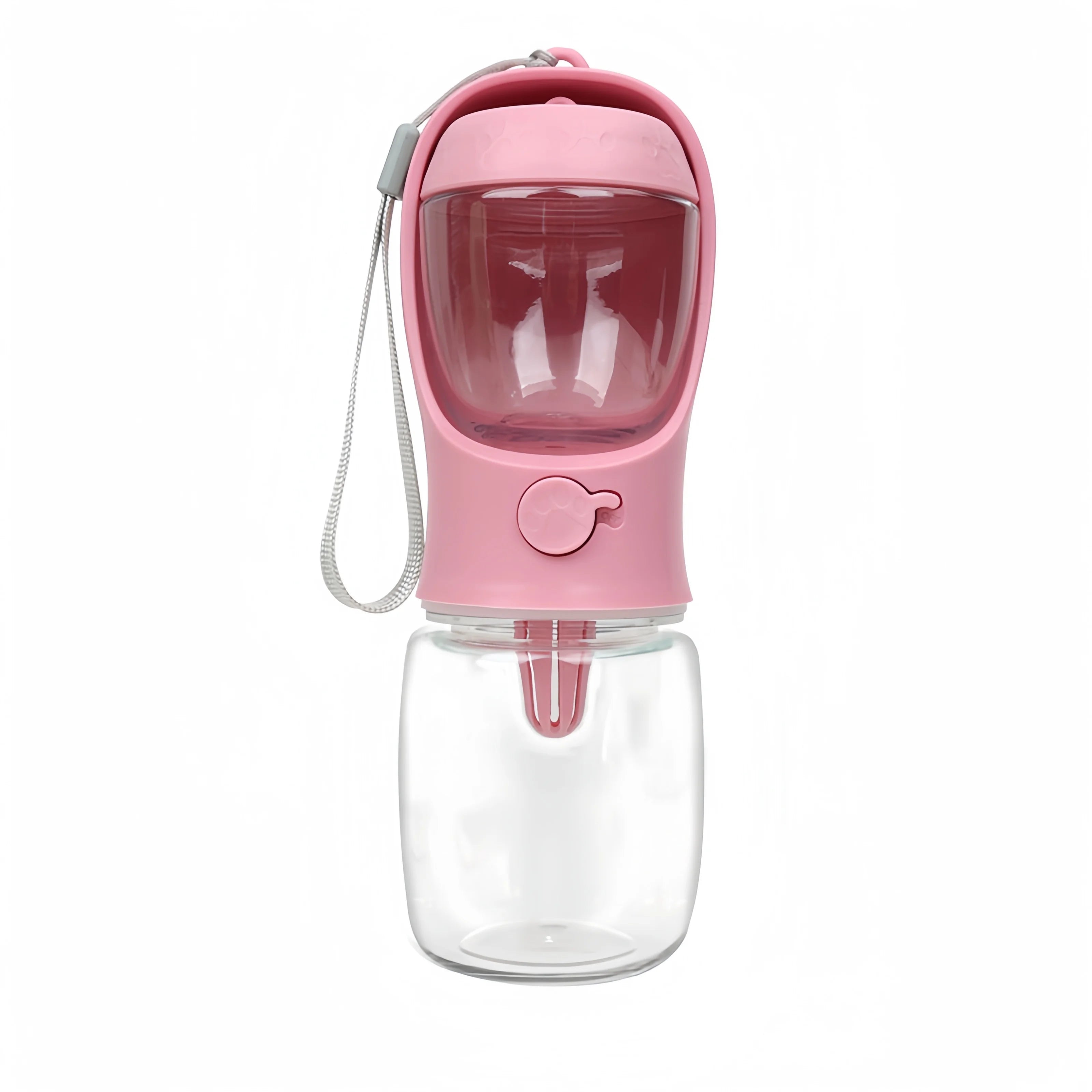 Botella Portátil 2 en 1 con Dispensador de Agua y Compartimento de Comida para Mascotas