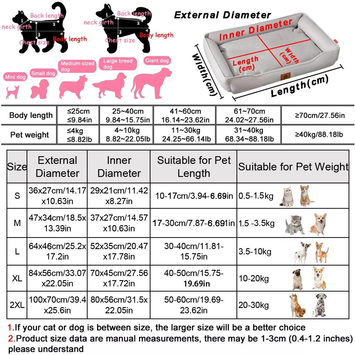 Cama Cuadrada para Perros Grandes – Resistente y Impermeable