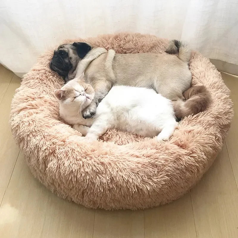 Cama Redonda Nido para Perros y Gatos – Suave y Cálida, 6 Tallas