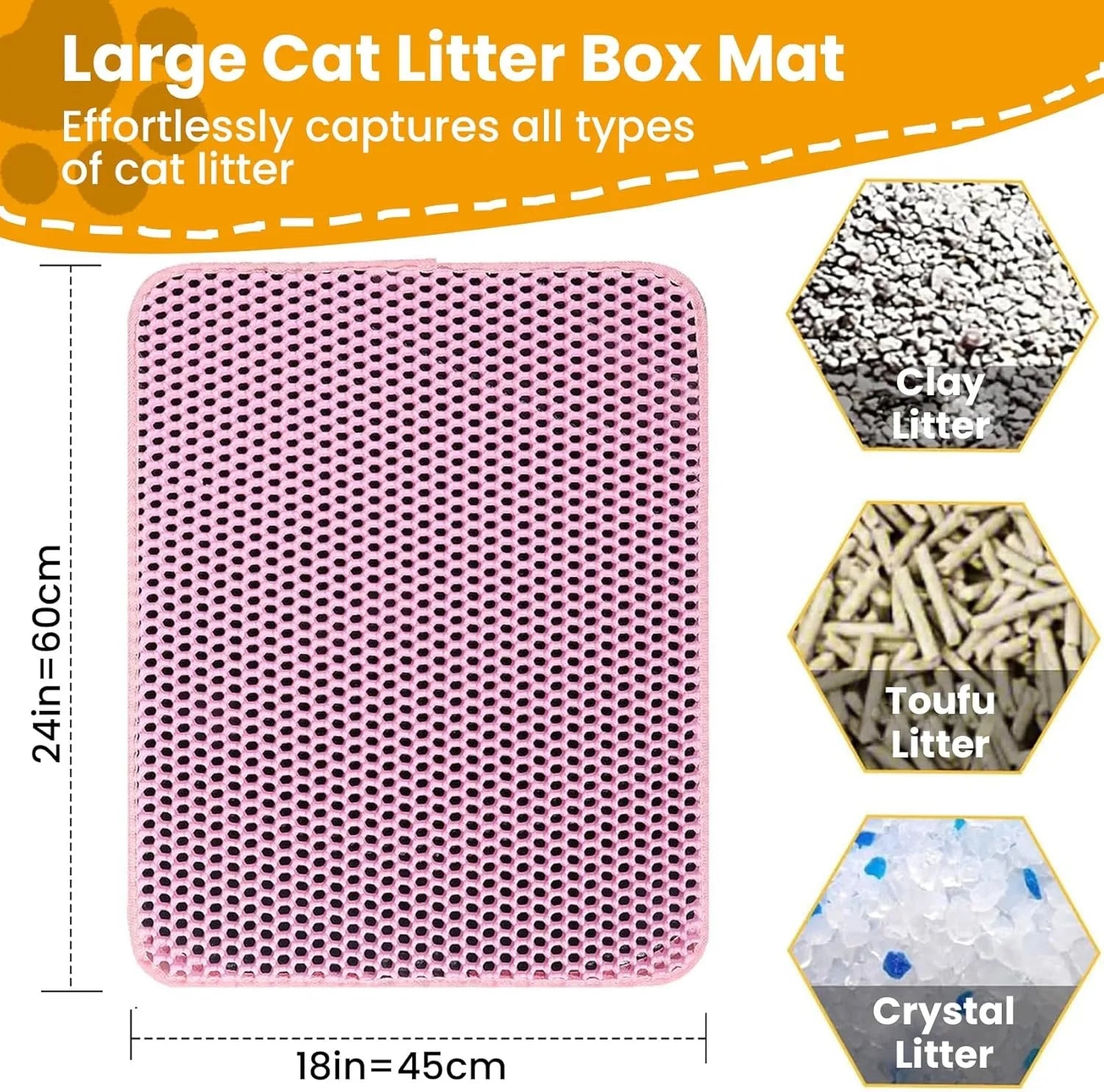 Alfombra Doble Capa para Arena de Gatos – Antideslizante, Impermeable y Lavable