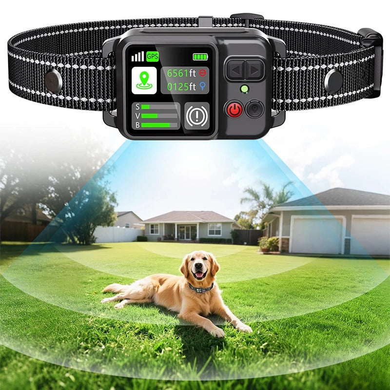 Collar GPS Inalámbrico con Valla Electrónica para Perros