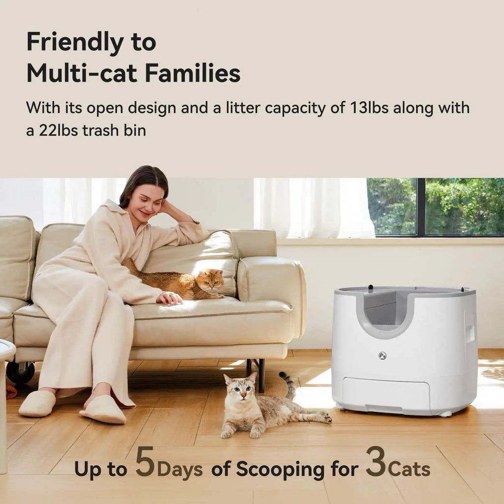 Arenero Automático Inteligente para Gatos – Autolimpiable, 11L, Alta Capacidad