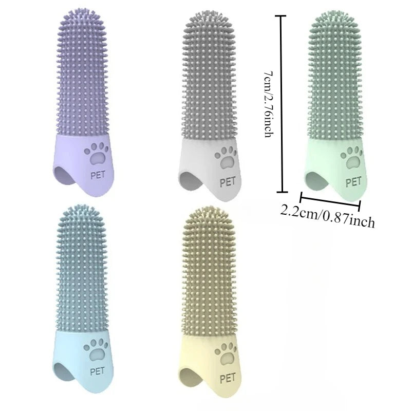 Cepillo Dental de Silicona para Perros y Gatos – Limpieza Suave