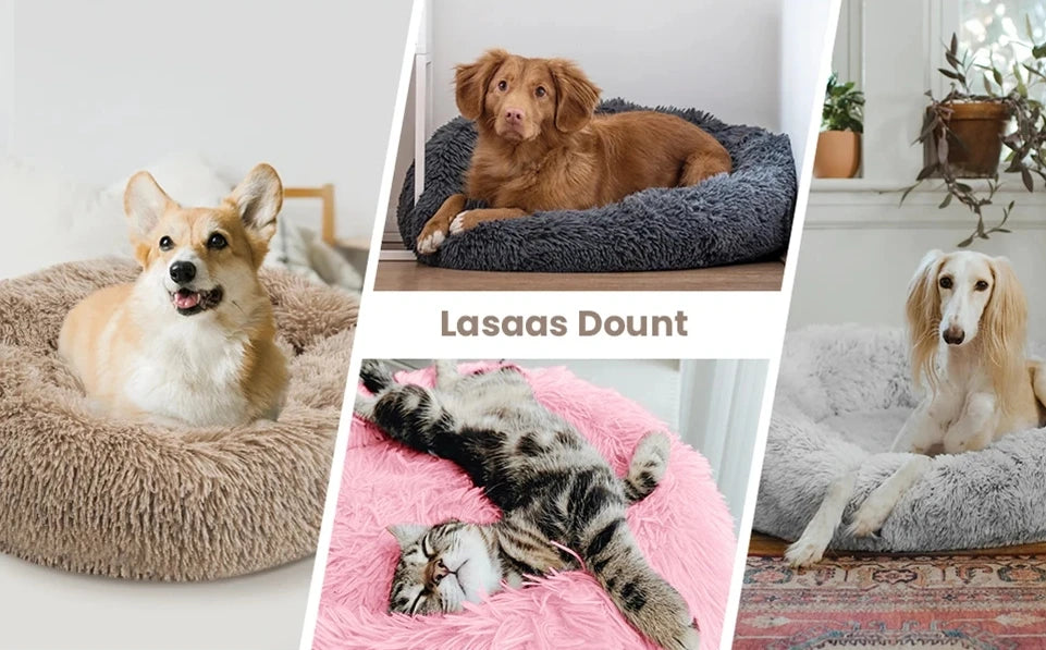 Cama Redonda Nido para Perros y Gatos – Suave y Cálida, 6 Tallas