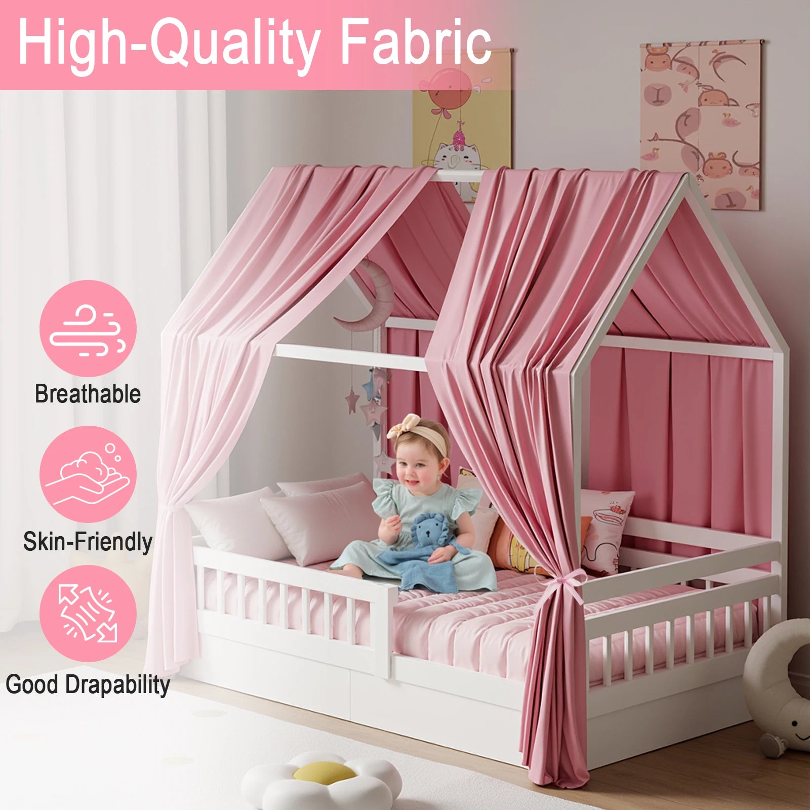 Dosel de Muselina Decorativo para Cama