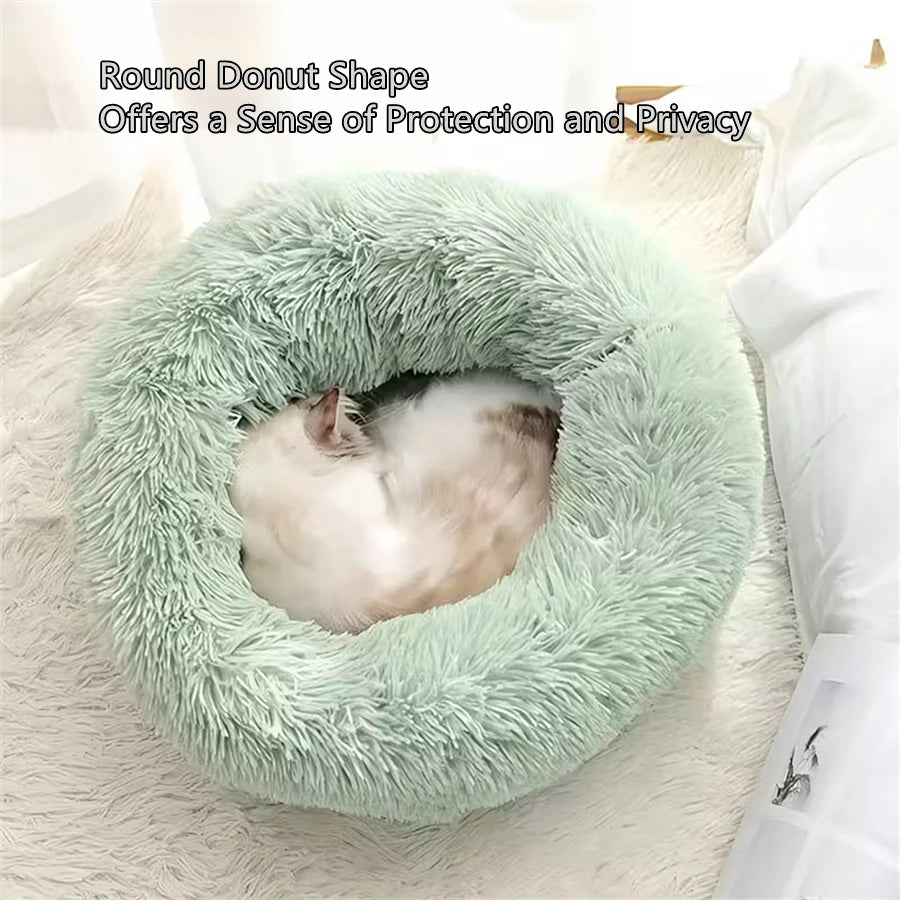 Cama Donut para Mascotas que les Gusta Acurrucarse
