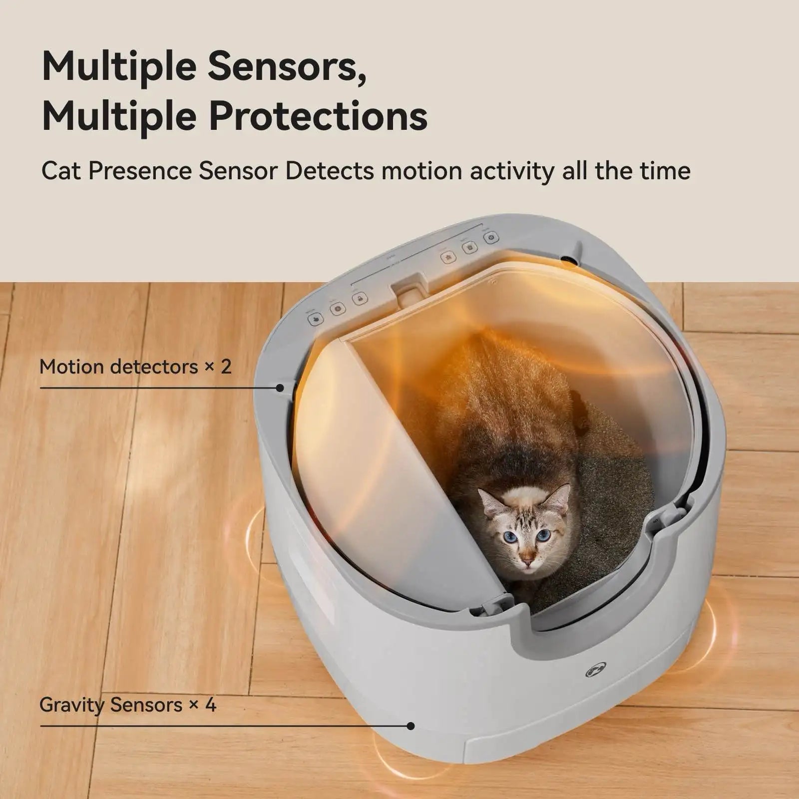 Arenero Automático Inteligente para Gatos – Autolimpiable, 11L, Alta Capacidad
