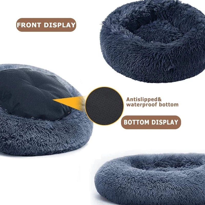 Cama Redonda Nido para Perros y Gatos – Suave y Cálida, 6 Tallas