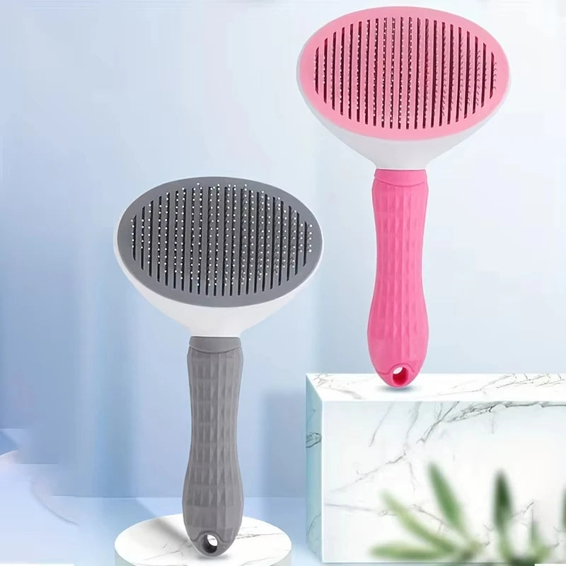 Cepillo Quita Pelo con Botón de Vaciado para Perros y Gatos – Un Clic