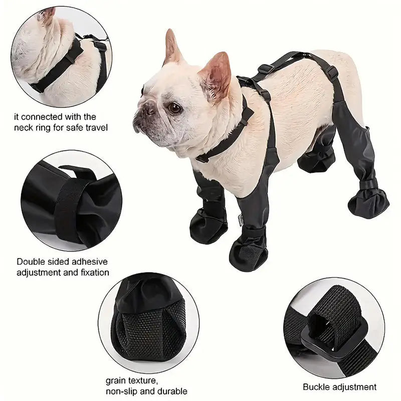 Zapatos Impermeables para Perros – Ajustables para Paseos Exteriores