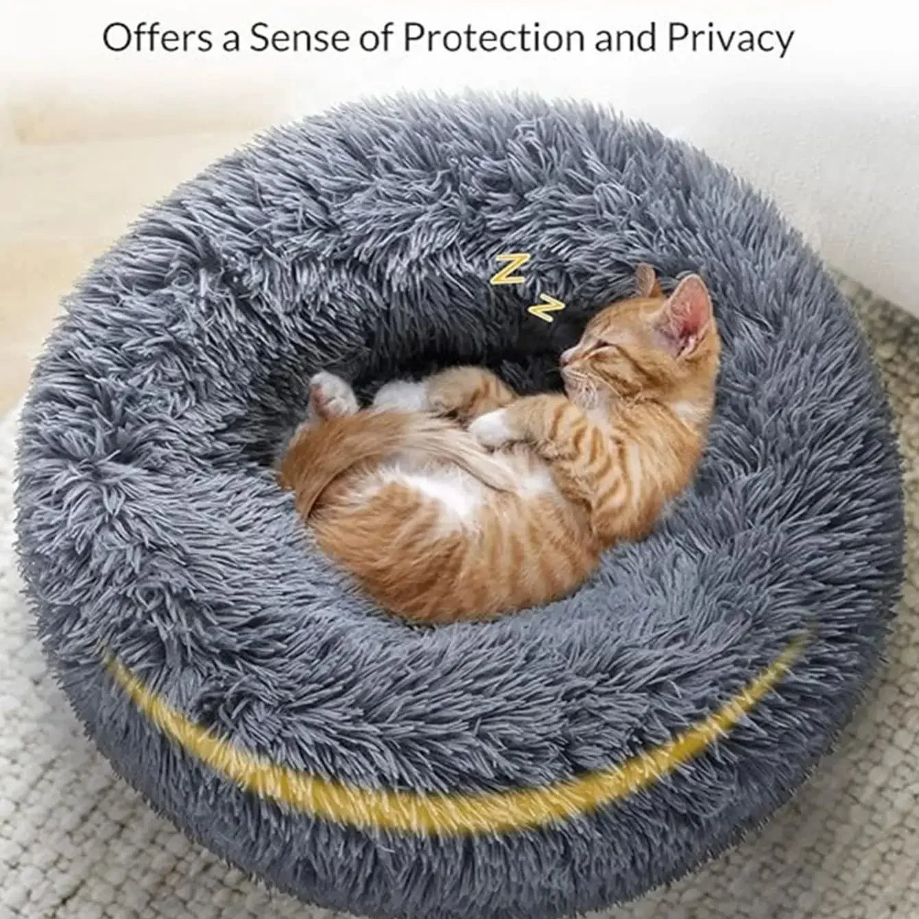 Cama Redonda Nido para Perros y Gatos – Suave y Cálida, 6 Tallas